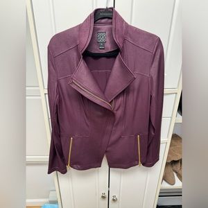 Clara Sunwoo Liquid Leather Jacket- Raspberry